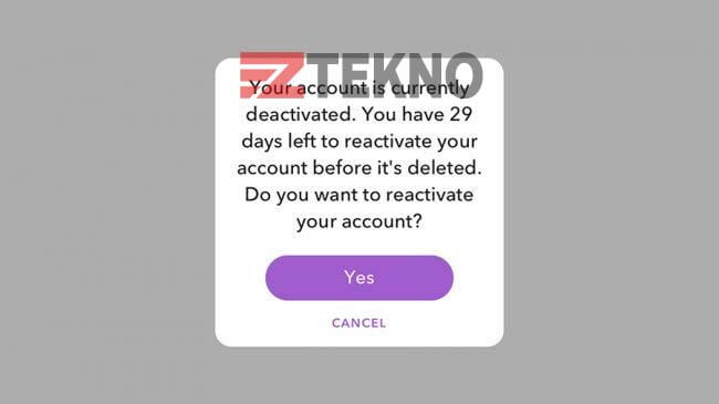 Mengaktifkan Kembali Akun Snapchat