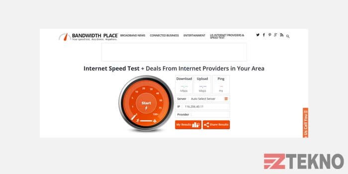 Bandwidth Place Cara Cek Kecepatan Internet