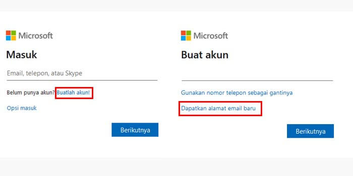 Cara Membuat Akun dari Email Microsoft