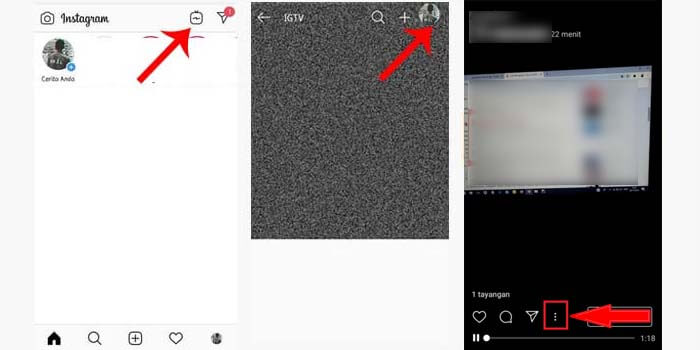 cara menghapus video IGTV di instagram