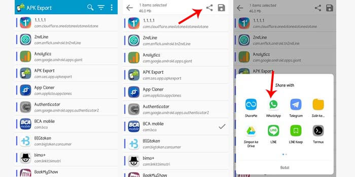 cara mengirim aplikasi lewat wa tanpa root hp android