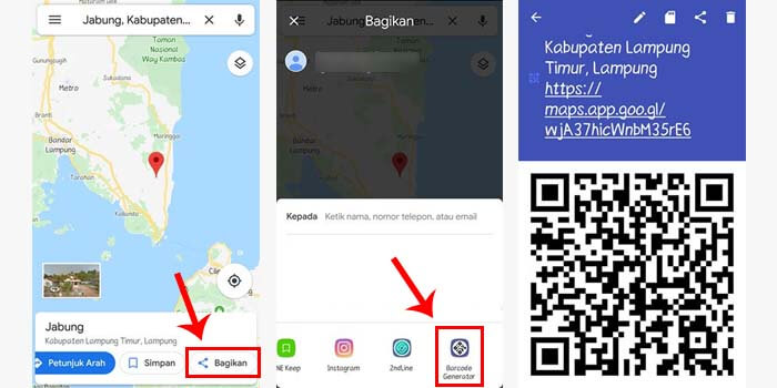 cara membuat barcode lokasi di android