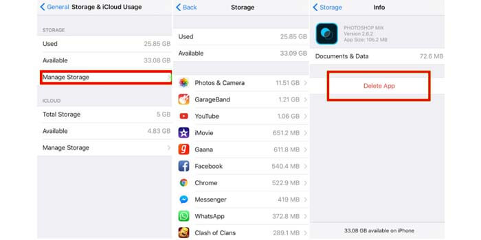 cara delete data aplikasi iphone