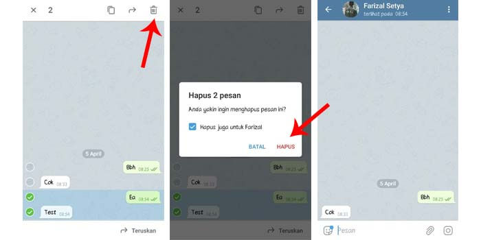 3 Cara Menghapus Chat Di Telegram Secara Permanen Gambar