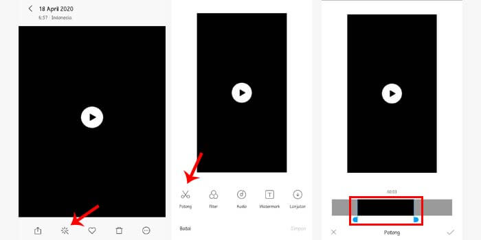 cara memotong video di hp tanpa aplikasi