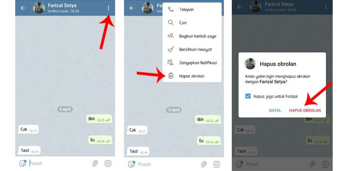 5 Cara Menghapus Chat Di Telegram Secara Permanen Gambar