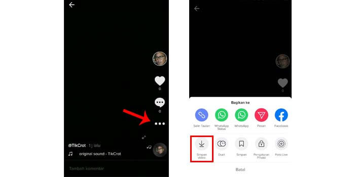 5+ Cara Menyimpan Video TikTok Tanpa Watermark