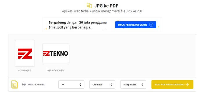 cara ubah jpg ke pdf