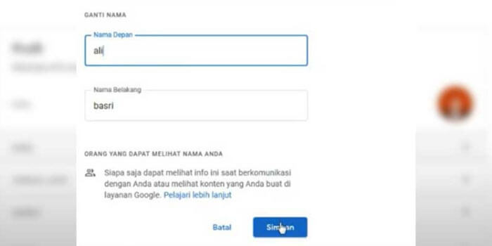 Ganti Nama Google Meet di Laptop