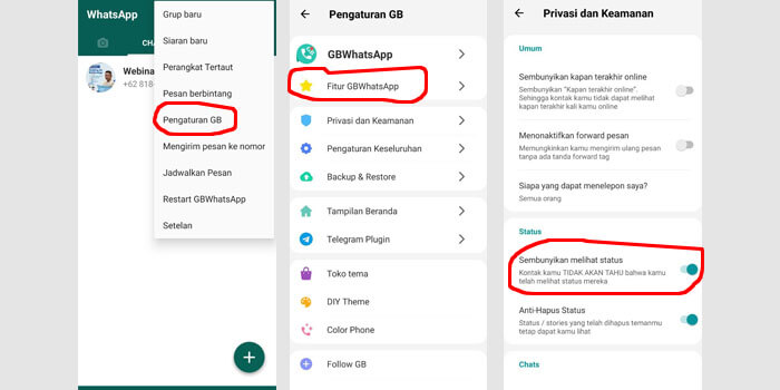 cara melihat status wa tanpa diketahui