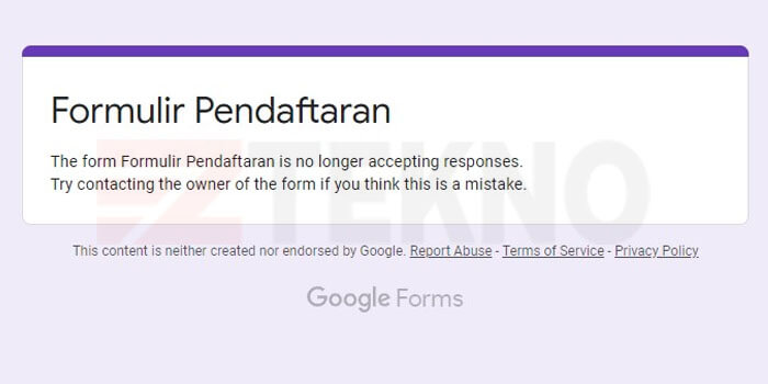 Kenapa Link Google Form Tidak Bisa Dibuka