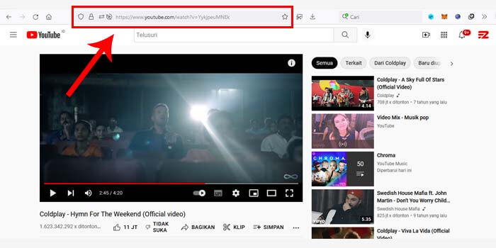 Cara Copy Link Channel dan Video YouTube di Laptop