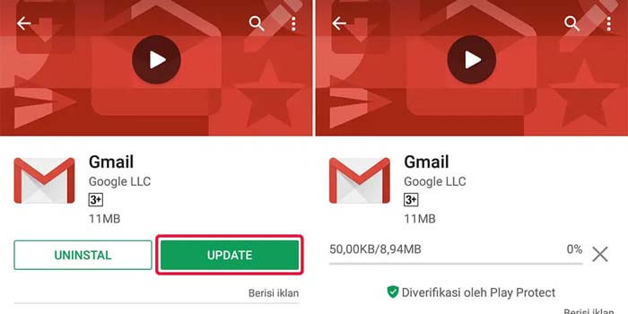 Update Aplikasi Gmail