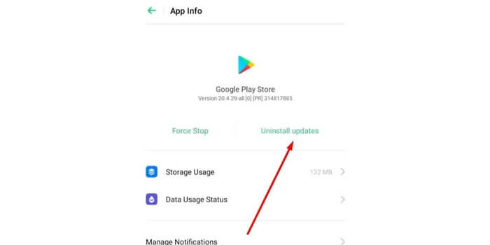 Uninstal Pembaruan Google Play Store