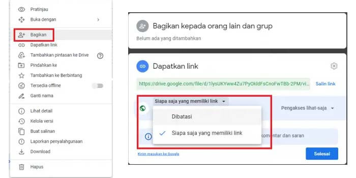 Mengubah Pengaturan Izin Akses Google Drive