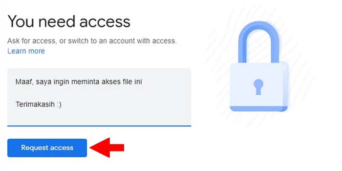 Cara membuka kunci Google Drive dengan meminta izin akses